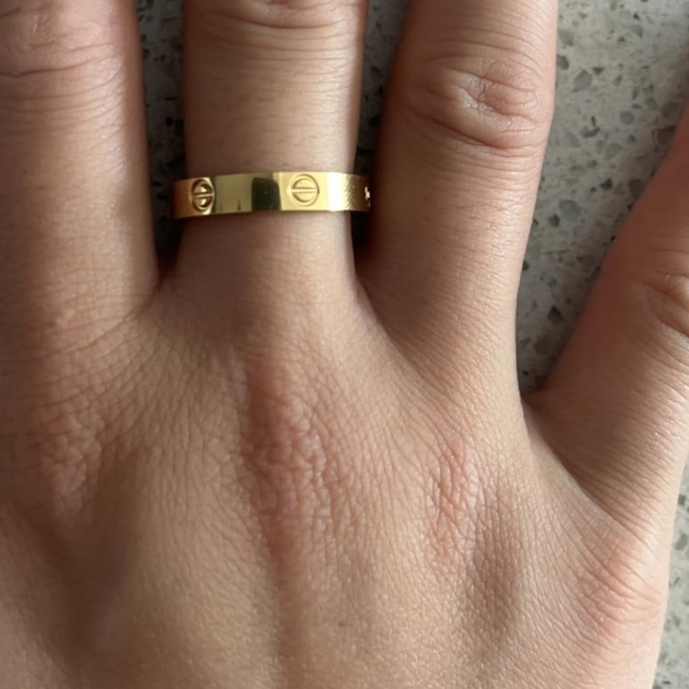 Gold Ring with Screw Motif - NEW